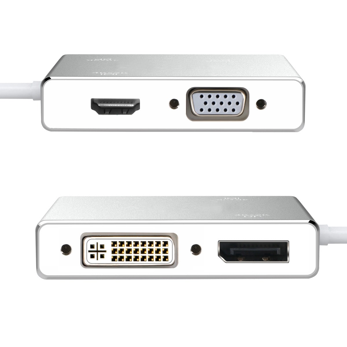 Адаптер 4в1 Mini Displayport в HDMI, VGA, DVI, Displayport 4K - фото2
