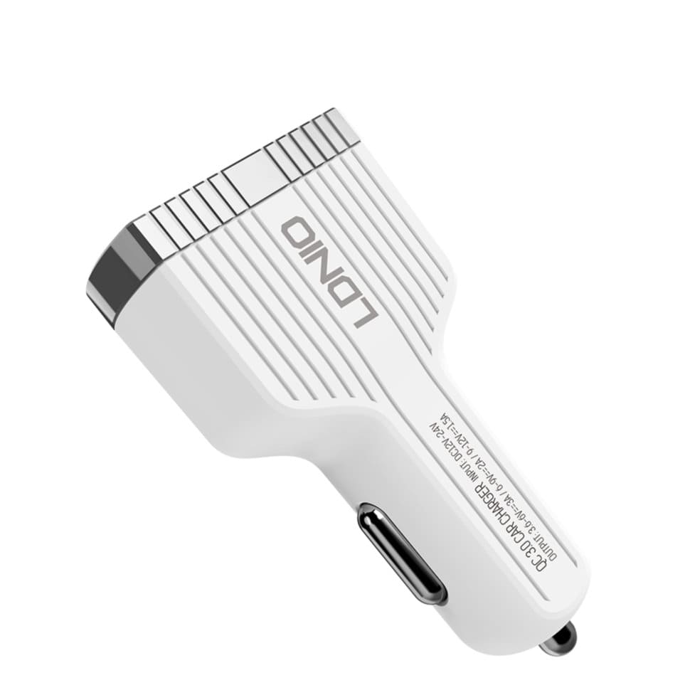 Автомобильное зарядное устройство Ldnio 3 USB 5.1А + Type-C USB кабель (C702Q) - фото4