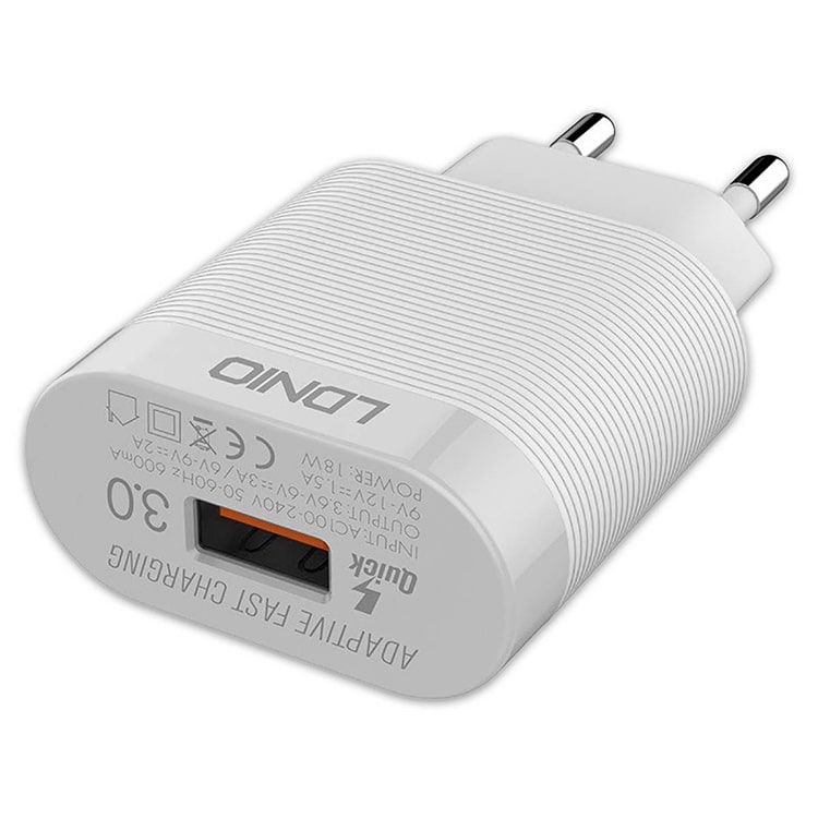 Сетевое зарядное устройство Ldnio A303Q QC3.0 3.0А + кабель USB - Type-C - фото2