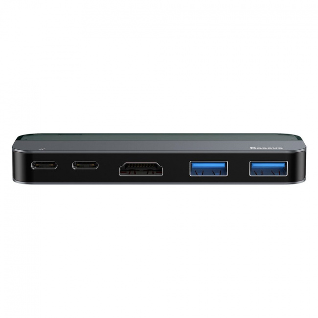 USB Hub Baseus Transparent Series Type-C to Type-C*2 + USB3.0*2 + HDMI 4K Серый (CAHUB-TD0G) - фото2