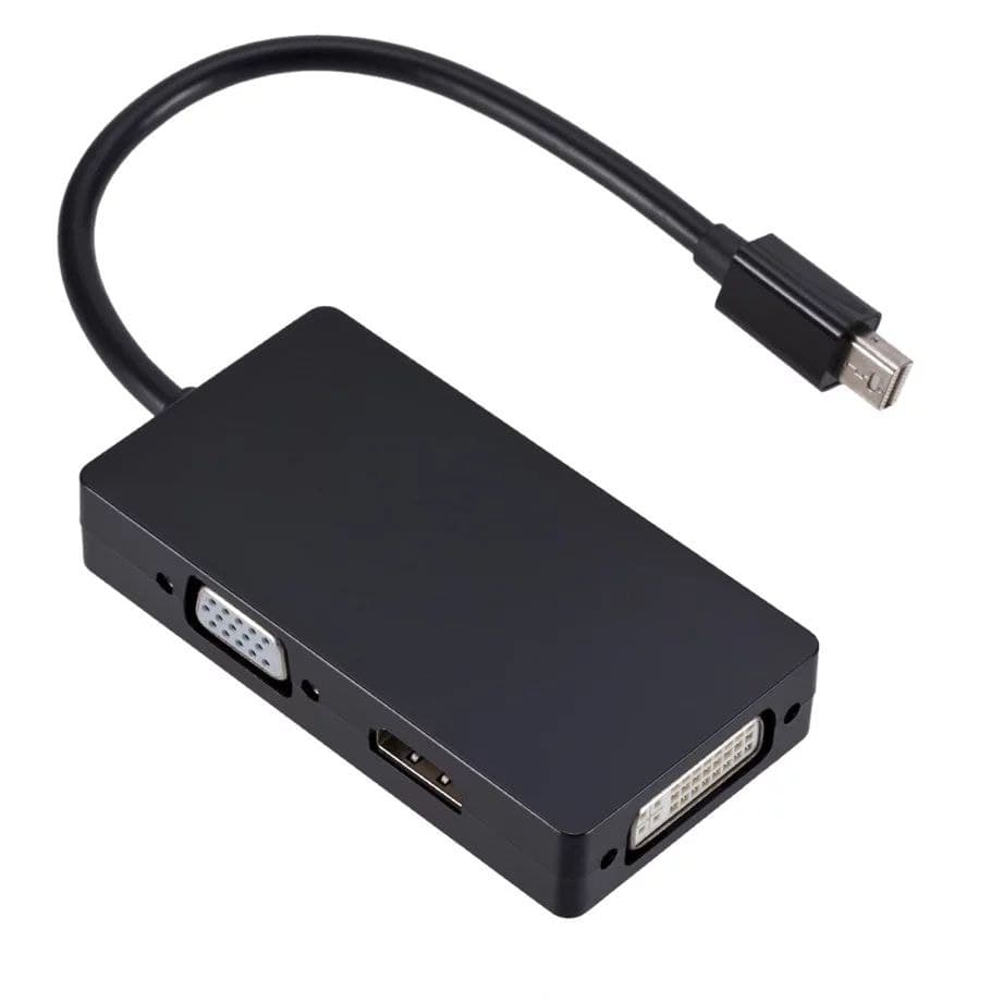 Адаптер 3 в 1 Mini Displayport в HDMI, VGA, DVI - фото