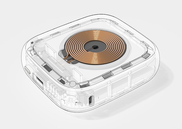 Внешний аккумулятор с беспроводной зарядкой Xiaomi Solove Wireless Charging Treasure W5 10000mAh серый Внешний аккумулятор с беспроводной зарядкой Xiaomi Solove Wireless Charging Treasure W5 10000mAh серый