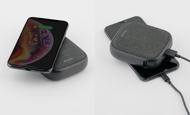 Внешний аккумулятор с беспроводной зарядкой Xiaomi Solove Wireless Charging Treasure W5 10000mAh серый Внешний аккумулятор с беспроводной зарядкой Xiaomi Solove Wireless Charging Treasure W5 10000mAh серый