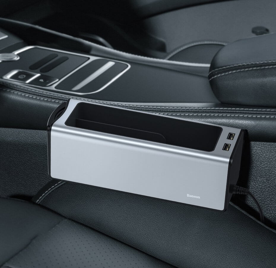 Автомобильный органайзер Baseus Deluxe Metal Armrest Console Organizer CRCWH-A0S - картинка Автомобильный органайзер Baseus Deluxe Metal Armrest Console Organizer CRCWH-A0S - фото