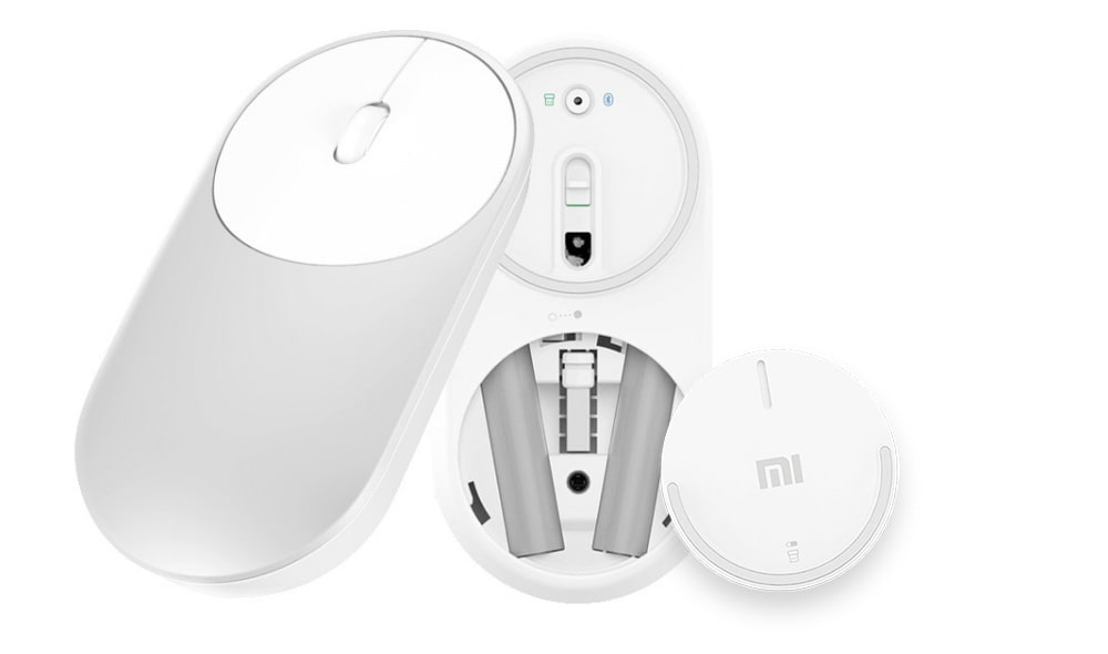Беспроводная мышь Xiaomi Mi Portable Mouse (2.4ГГц + Bluetooth) XMSB02MW серебристая Беспроводная мышь Xiaomi Mi Portable Mouse (2.4ГГц + Bluetooth) XMSB02MW серебристая