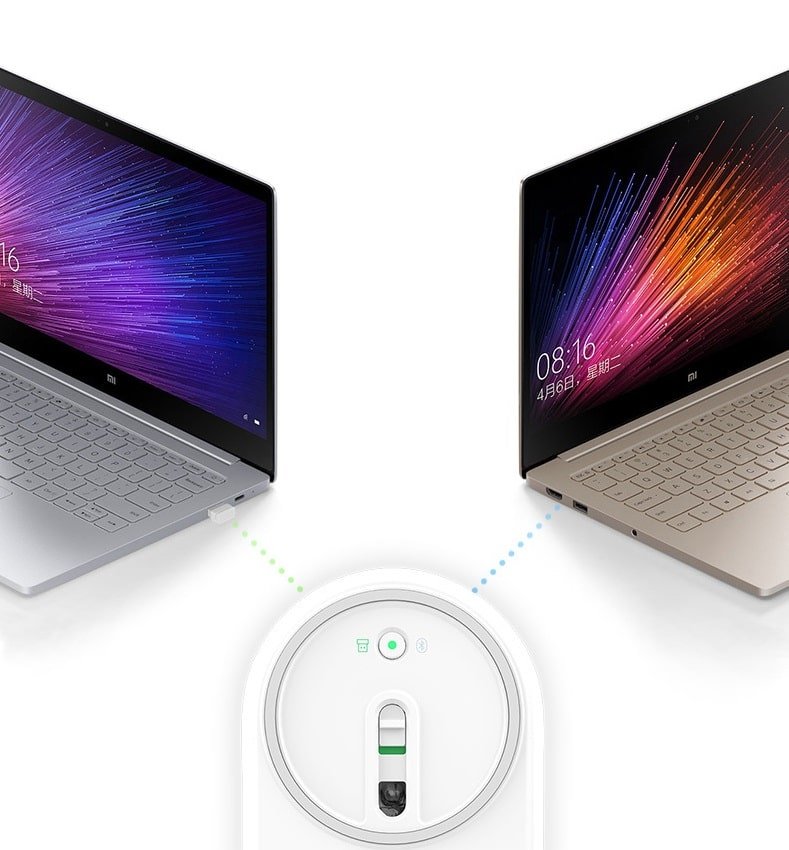 Беспроводная мышь Xiaomi Mi Portable Mouse (2.4ГГц + Bluetooth) XMSB02MW серебристая Беспроводная мышь Xiaomi Mi Portable Mouse (2.4ГГц + Bluetooth) XMSB02MW серебристая