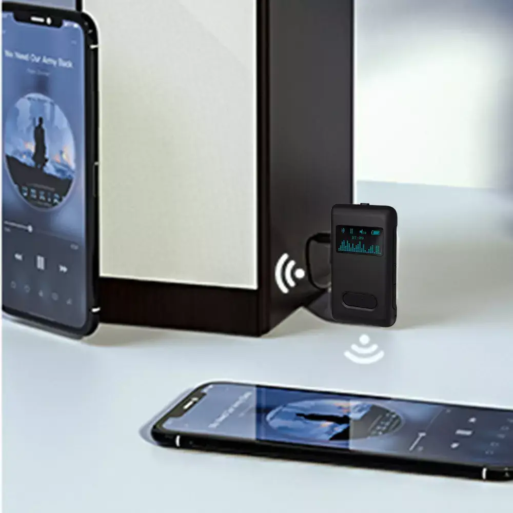Автомобильный беспроводной Bluetooth v5.0 аудио приемник-передатчик с микрофоном BT-B9 - фото