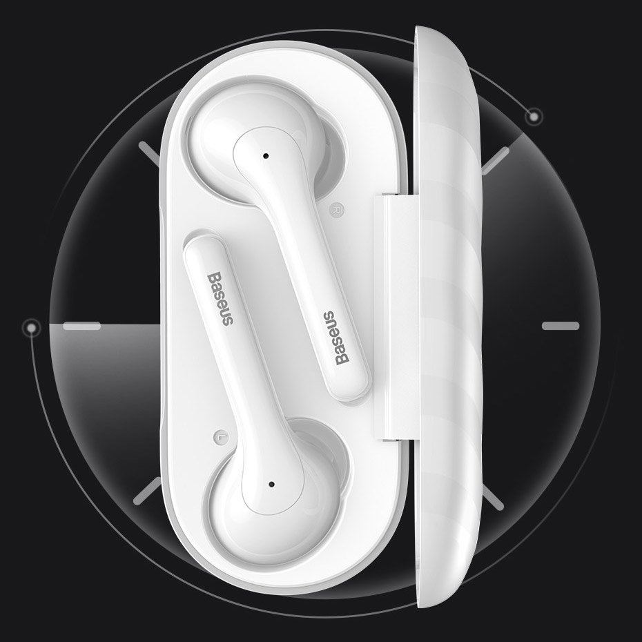 Беспроводные TWS Bluetooth наушники Baseus Encok W07 белые Беспроводные TWS Bluetooth наушники Baseus Encok W07 белые