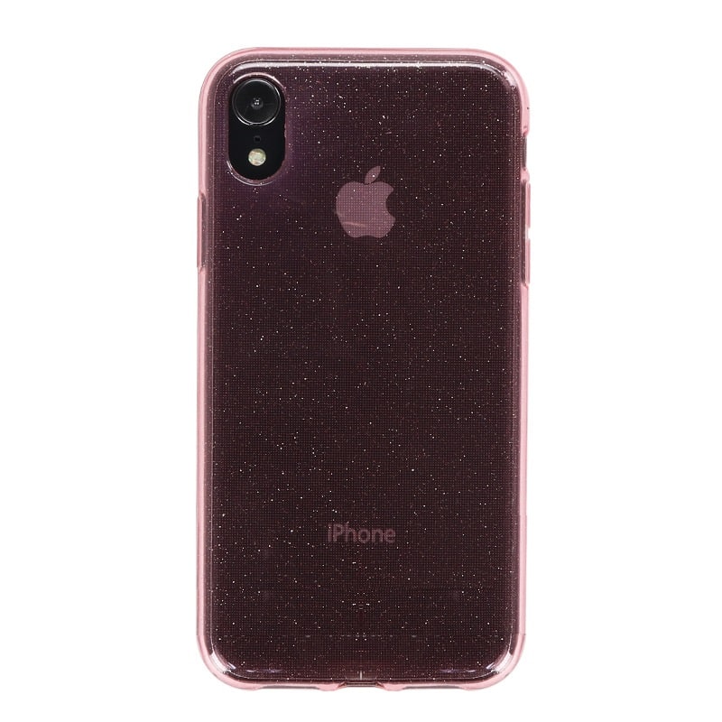 Чехол для Apple iPhone X / Xs гелевый с блестками BOOSTAR розовый