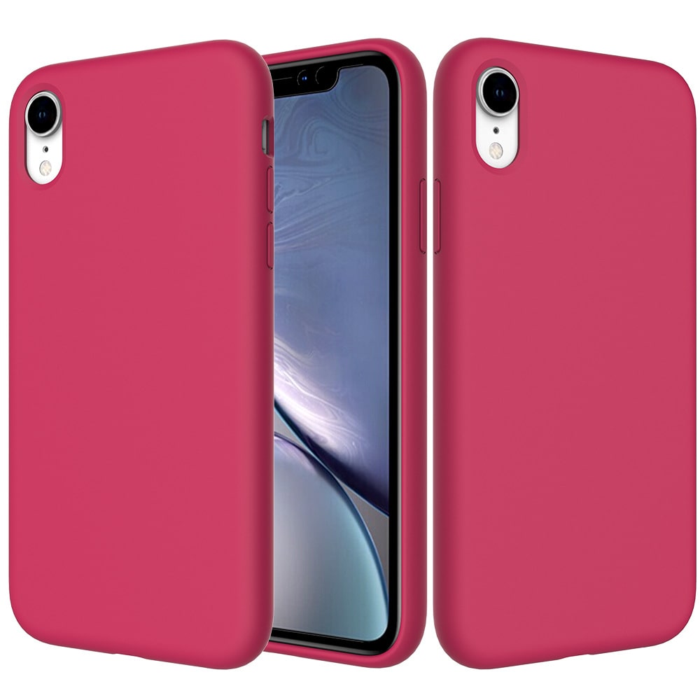 Чехол для Apple iPhone X / Xs силиконовый (закрытый низ) пурпурный