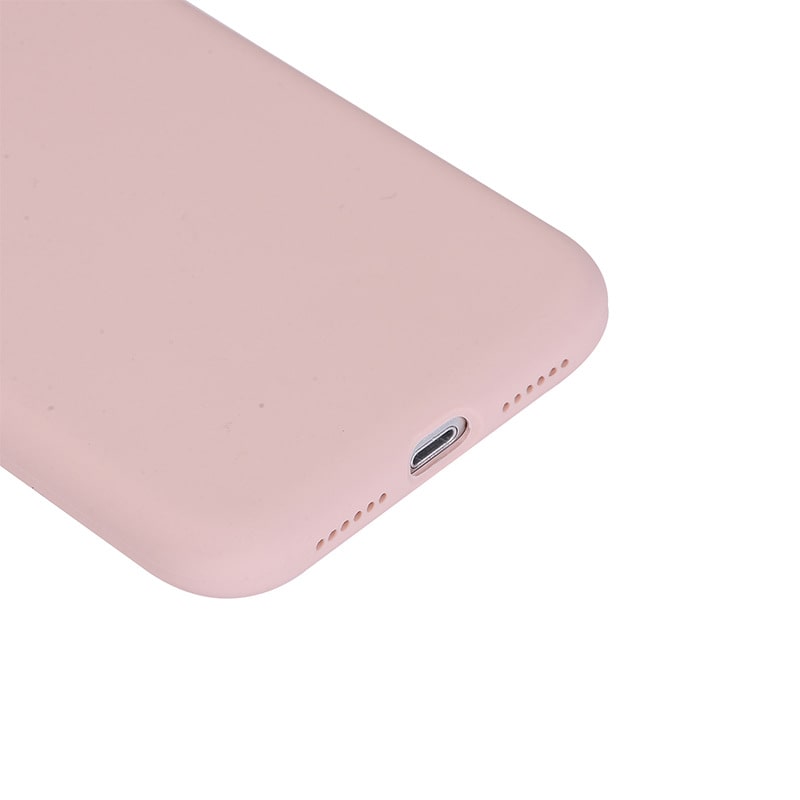 Чехол для Apple iPhone X / Xs силиконовый (закрытый низ) светло - розовый