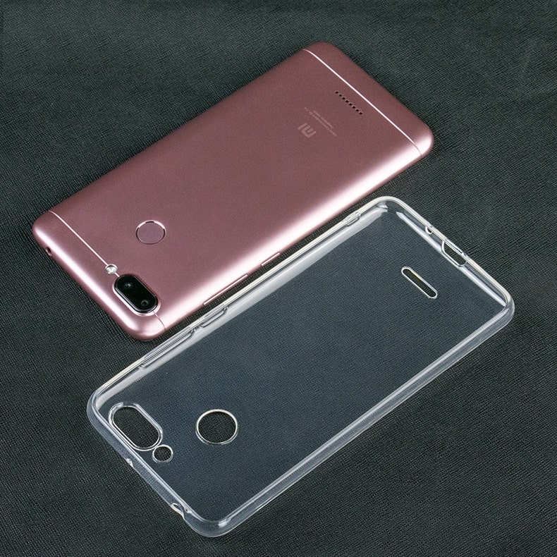 Чехол для Xiaomi Redmi 6 гелевый тонкий 0,5mm прозрачный