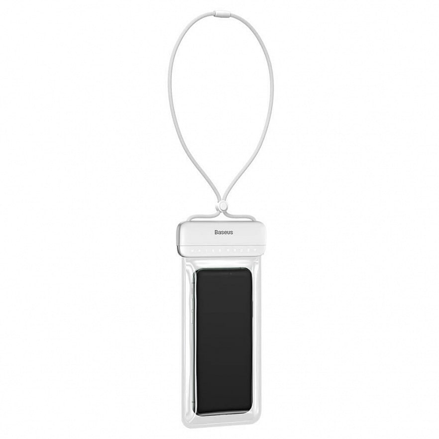 Чехол водонепроницаемый для смартфонов до 7.2" Baseus Let's Go Slip Cover Waterproof Bag белый (ACFSD-D02)