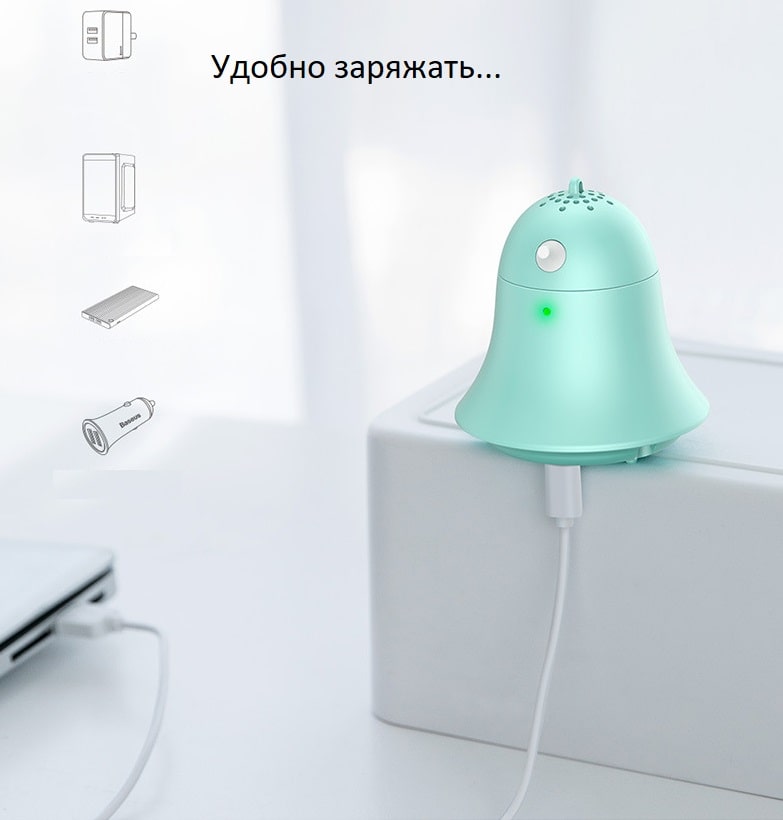 Фумигатор Baseus Blue wind chime series portable insect repeller бирюзовый Фумигатор Baseus Blue wind chime series portable insect repeller бирюзовый