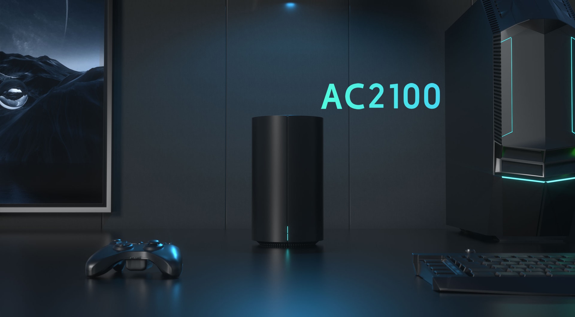 Игровой двухдиапазонный роутер Xiaomi Mi AC2100 Игровой двухдиапазонный роутер Xiaomi Mi AC2100