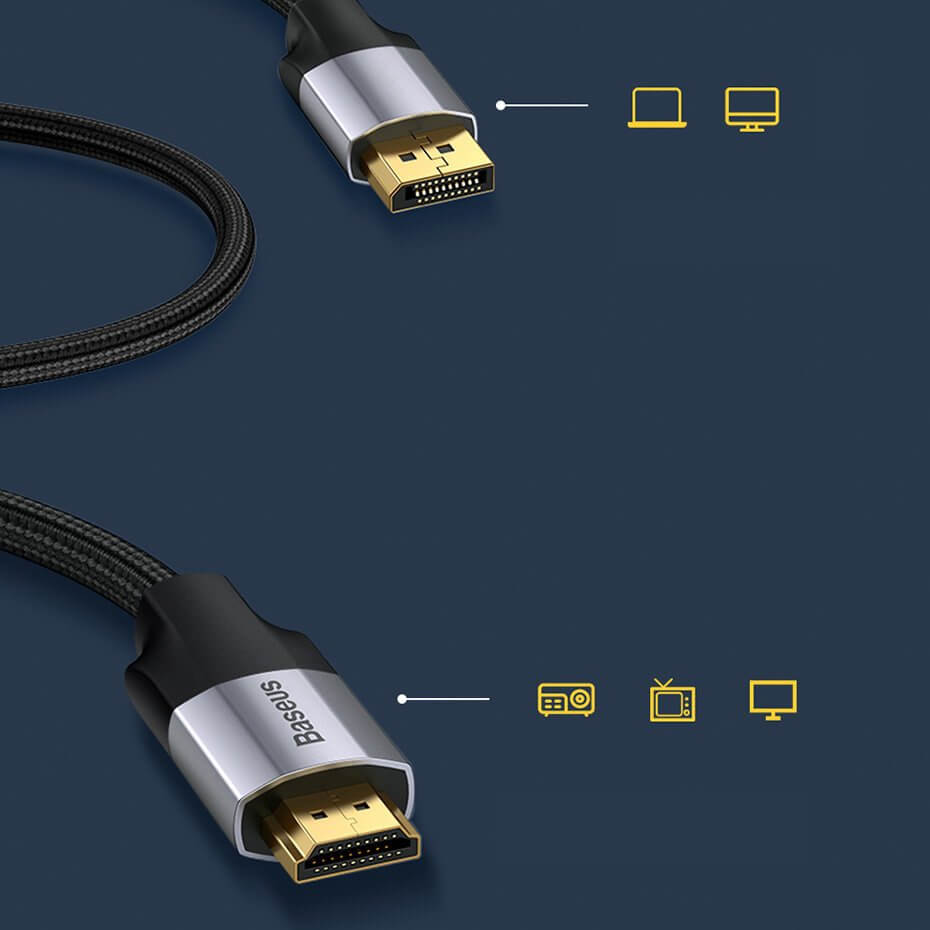 Кабель Baseus Enjoyment Series CAKSX-I0G HDMI - DisplayPort 2 метра - фото
