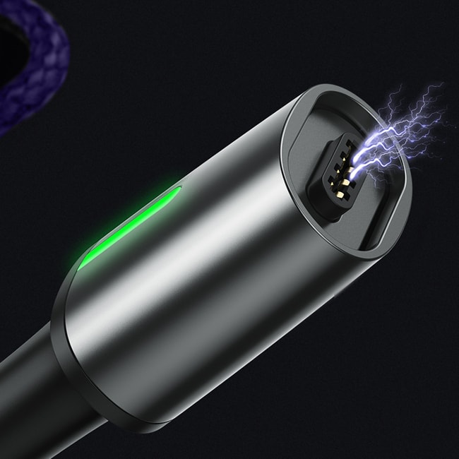 Кабель с магнитным разъемом Type-C Baseus Zinc CATXC-A05 3A 1 метр фиолетовый Кабель с магнитным разъемом Type-C Baseus Zinc CATXC-A05 3A 1 метр фиолетовый