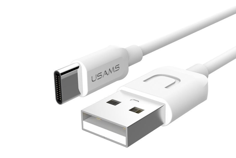 Кабель Usams U-Turn USB - USB Type-C 1 метр белого цвета