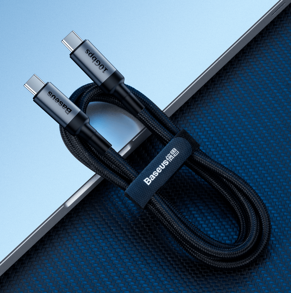 Кабель USB Type-C PD 3.1 Gen2 100W 20V/5A Baseus Cafule  1 метр