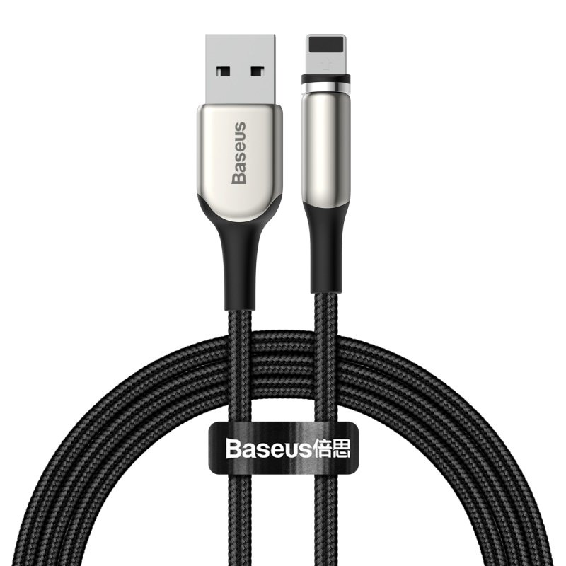 Магнитный кабель USB - Lightning 2 метра Baseus Zinc Magnetic Cable (CALXC-I01) черный