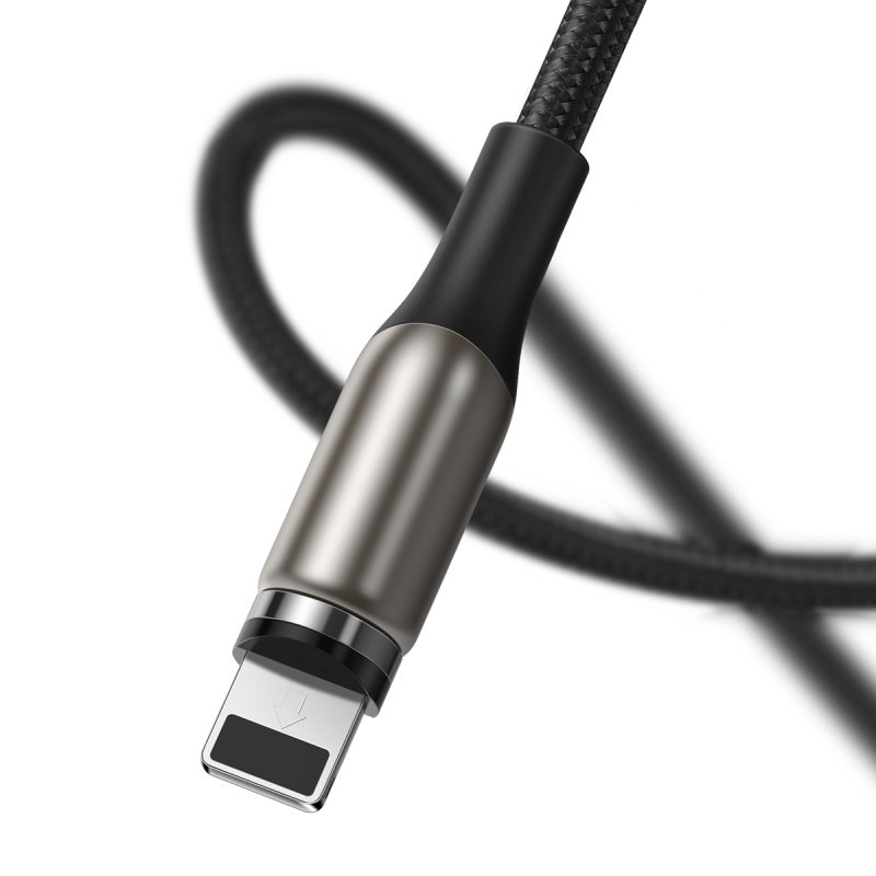Магнитный кабель USB - Lightning 2 метра Baseus Zinc Magnetic Cable (CALXC-I01) черный