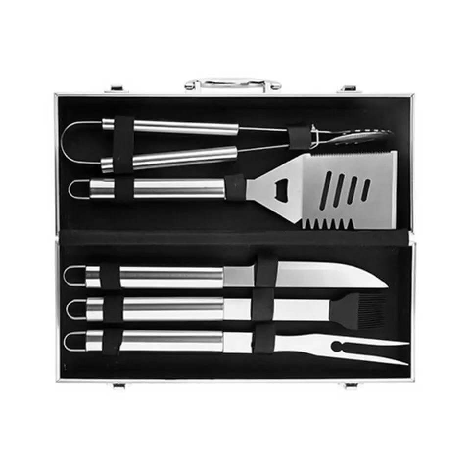 Набор инструментов Amiro Grill Set AGS-005 для барбекю/гриля из нержавеющей стали в чемодане (5 предметов) - картинка Набор инструментов Amiro Grill Set AGS-005 для барбекю/гриля из нержавеющей стали в чемодане (5 предметов) - фото