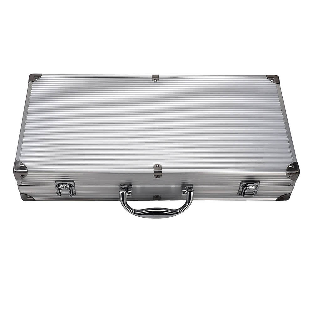 Набор инструментов Amiro Grill Set AGS-010 для барбекю/гриля из нержавеющей стали в чемодане (10 предметов) - фото