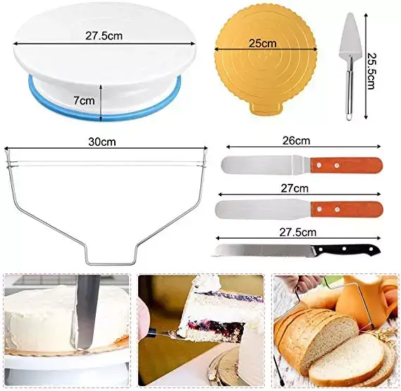 Набор кондитерских инструментов для приготовления и декорирования тортов Amiro Cake Set ACS-142 (142 предмета) - фото