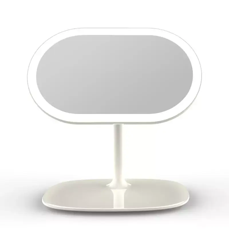 Настольное зеркало для макияжа с подсветкой и ночником ShineMirror TD-014 белого цвета - фото