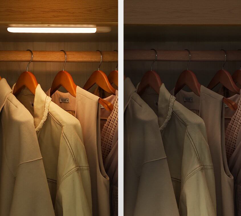 Ночной светильник Baseus Sunshine Wardrobe с датчиком движения и встроенным аккумулятором 800mAh (Теплый свет 4000K) Ночной светильник Baseus Sunshine Wardrobe с датчиком движения и встроенным аккумулятором 800mAh (Теплый свет 4000K)
