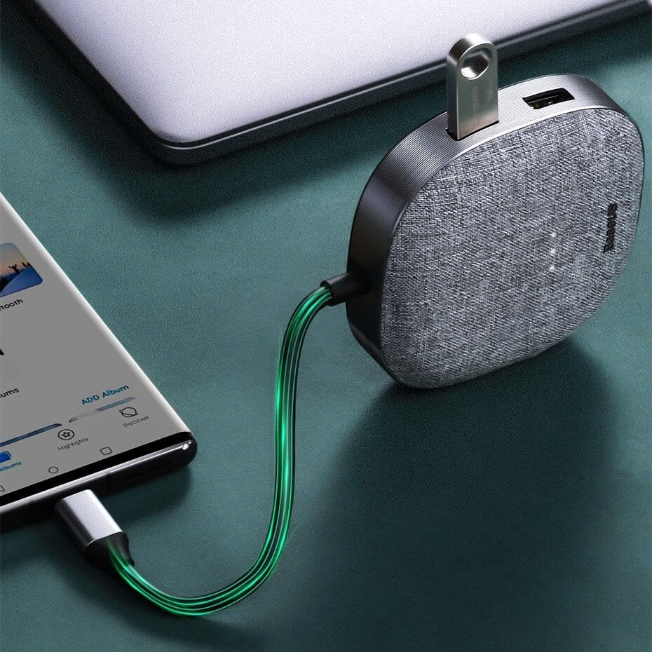 Переходник Baseus 7 в 1 Multifunction HUB Type-C to x2 USB 3.0, HDMI, RJ45, Type-C (CAHUB-DX0G) - картинка Переходник Baseus 7 в 1 Multifunction HUB Type-C to x2 USB 3.0, HDMI, RJ45, Type-C (CAHUB-DX0G) - фото