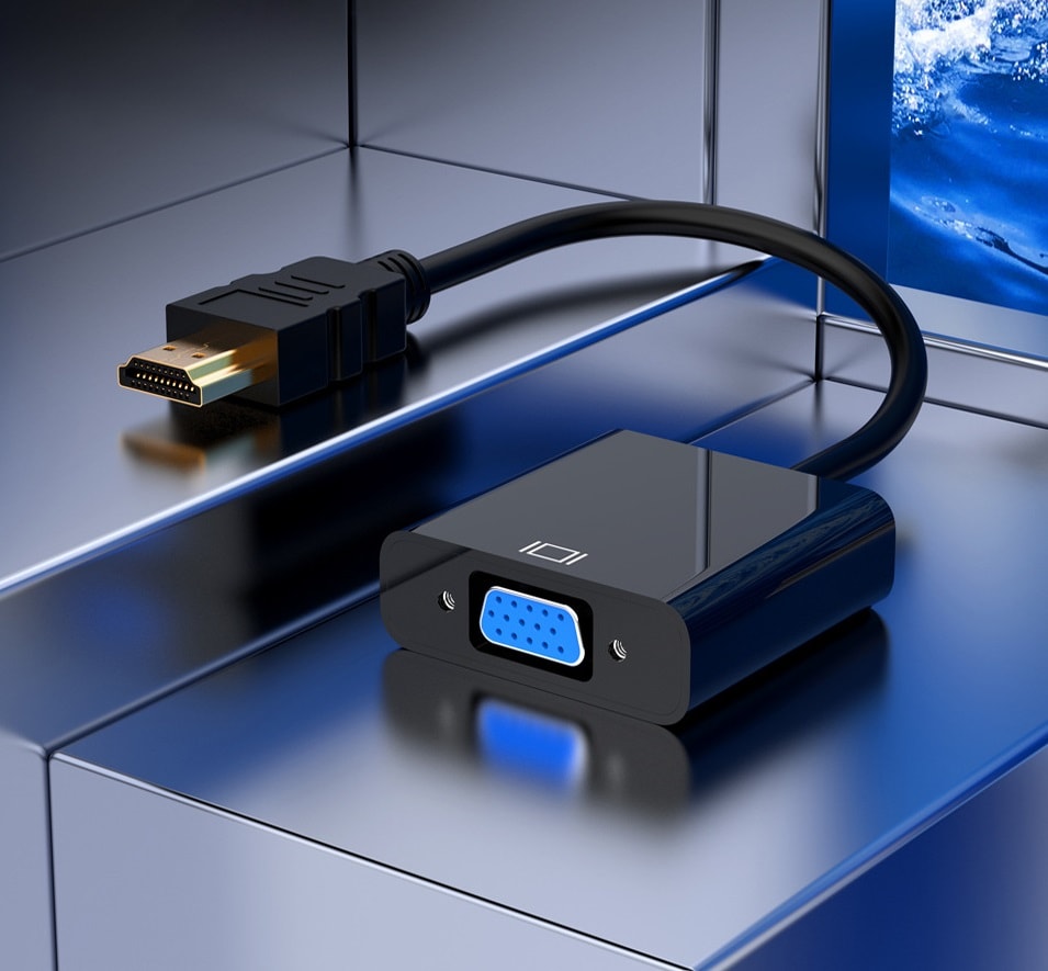 Переходник HDMI - VGA со звуком и питанием