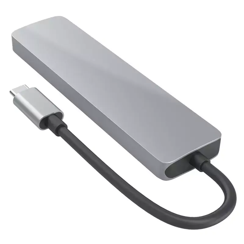Переходник Type-C - 3 x USB 3.0 / картридер TF/SD / HDMI - фото