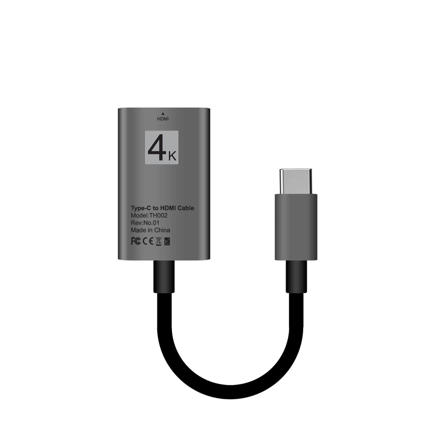 Переходник Type-C - HDMI 4k2k 30 Гц серый