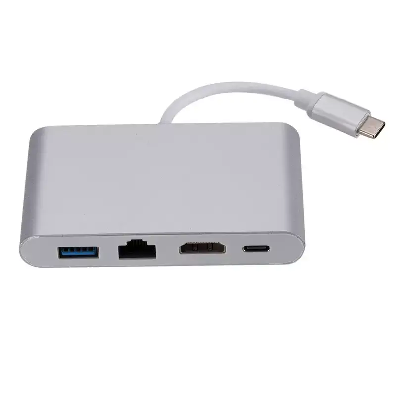 Переходник USB Type-C - HDMI / USB 3.0 / PD / Ethernet - фото