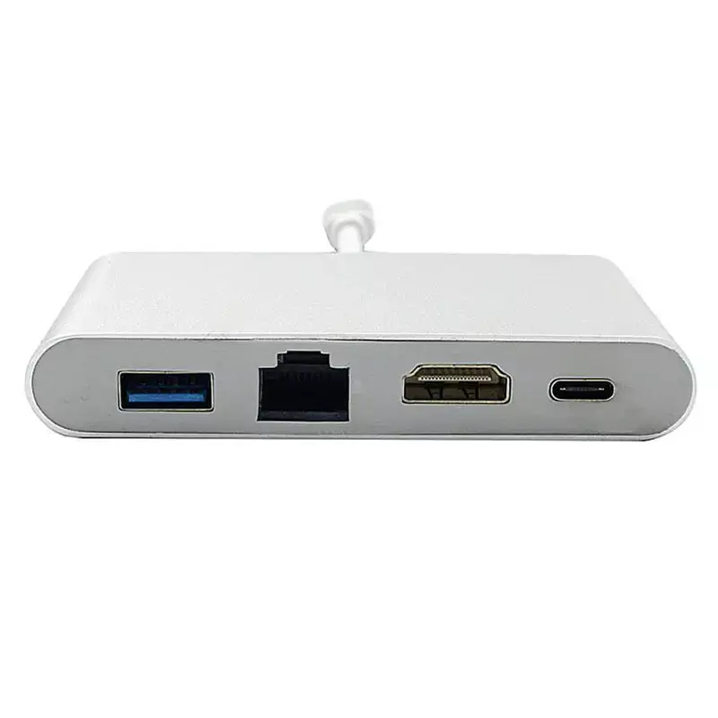 Переходник USB Type-C - HDMI / USB 3.0 / PD / Ethernet - фото