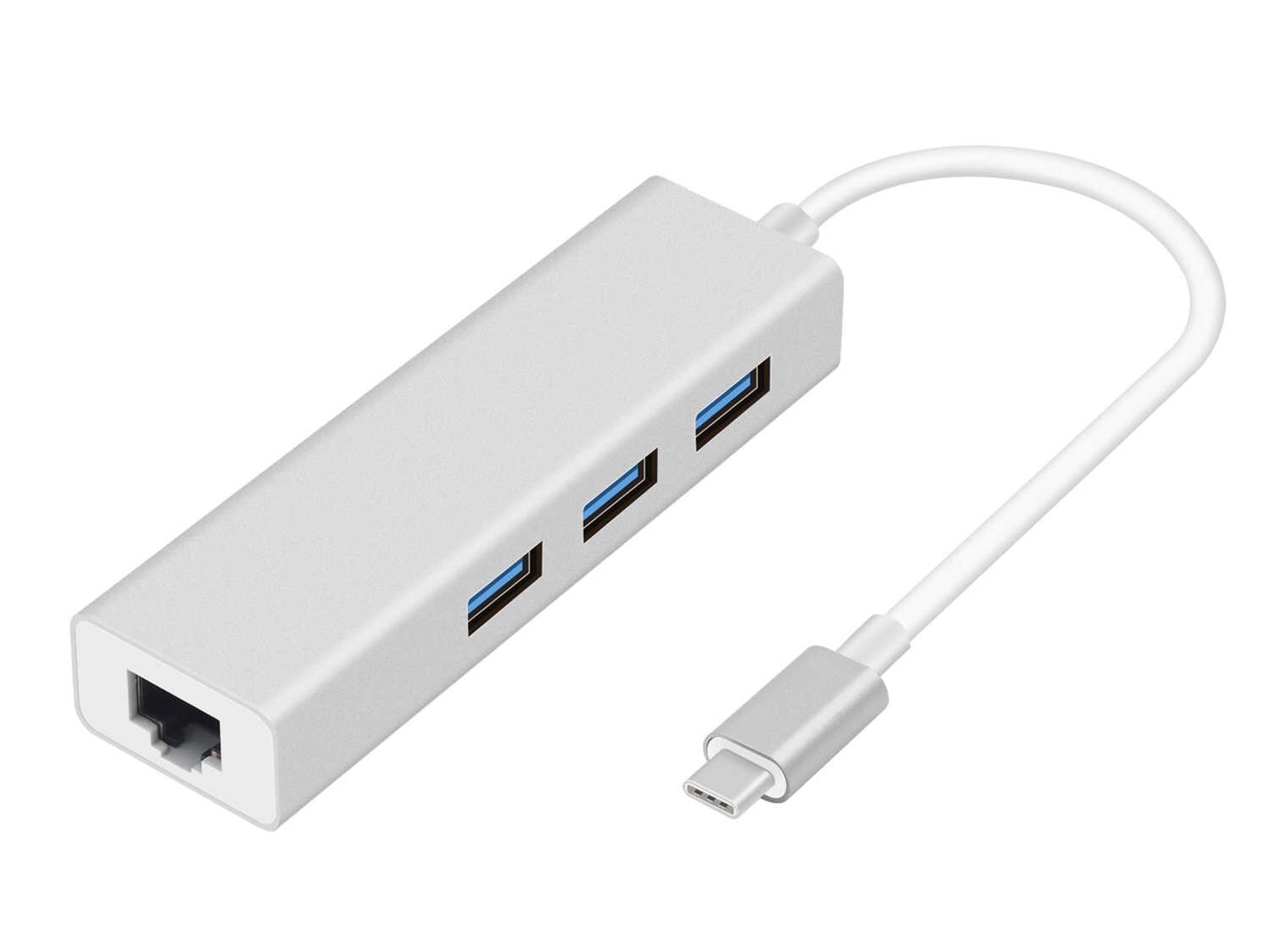 Переходник USB Type-C на 3*USB 3.0, RJ45 Переходник USB Type-C на 3*USB 3.0, RJ45