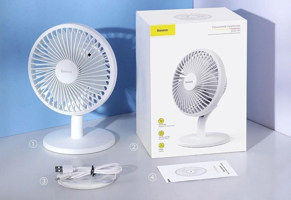 Портативный настольный вентилятор Baseus Ocean Fan CXSEA-02 Портативный настольный вентилятор Baseus Ocean Fan CXSEA-02