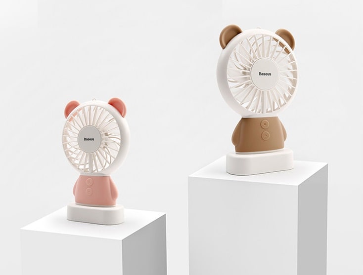 Портативный вентилятор Baseus Dharma bear Fan CXBER-04 розовый цвет Портативный вентилятор Baseus Dharma bear Fan CXBER-04 розовый цвет