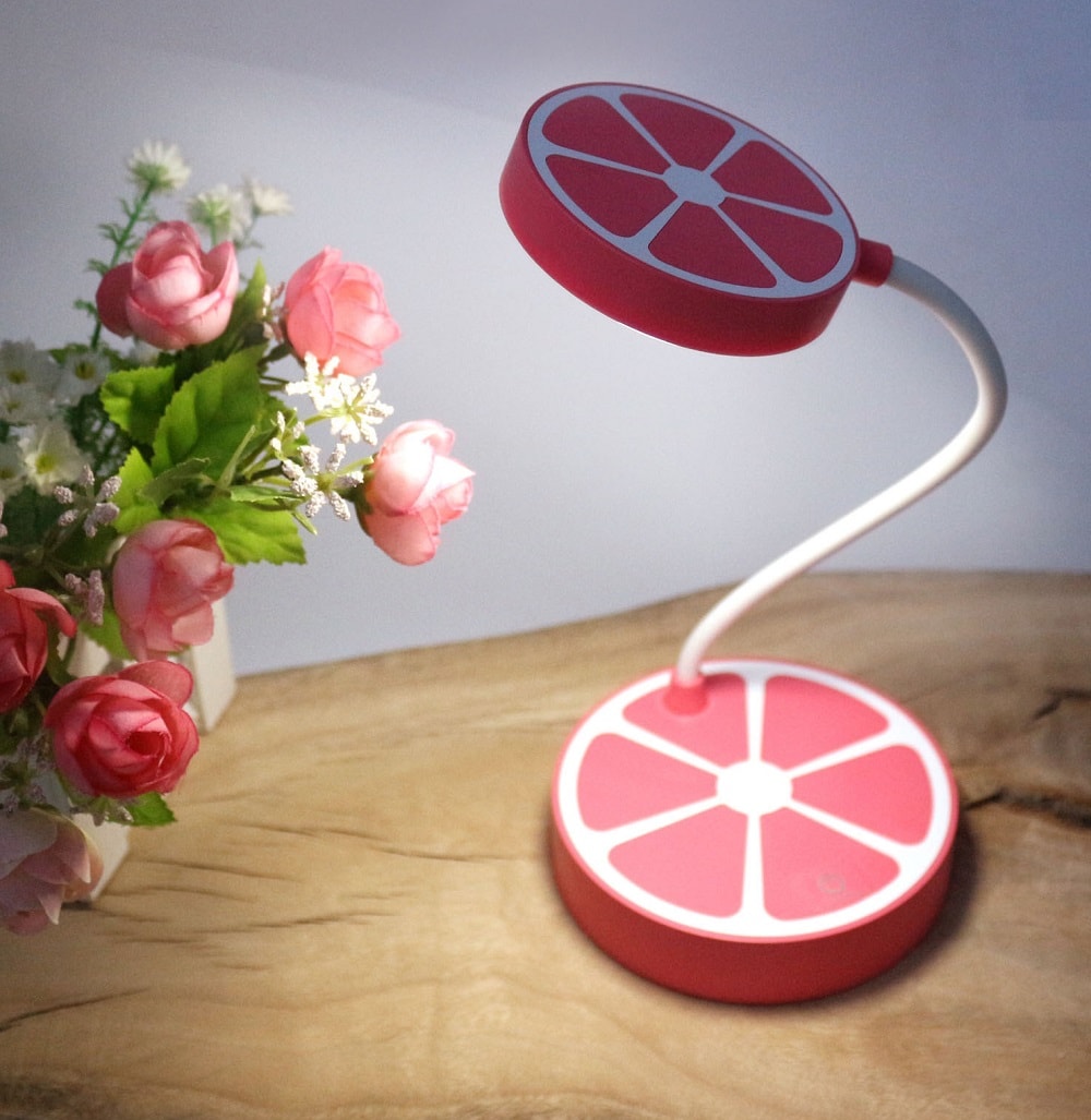 Сенсорная светодиодная настольная лампа UP132 Lime розовая