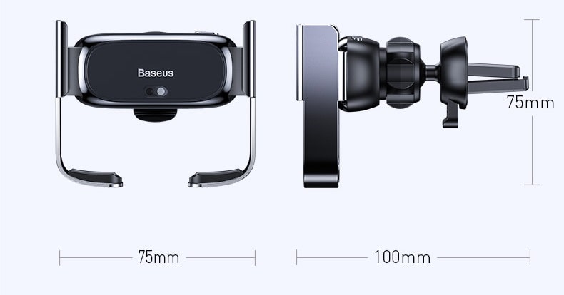 Сенсорный автомобильный держатель Baseus Mini Electric SUHW01-0S серебристый
