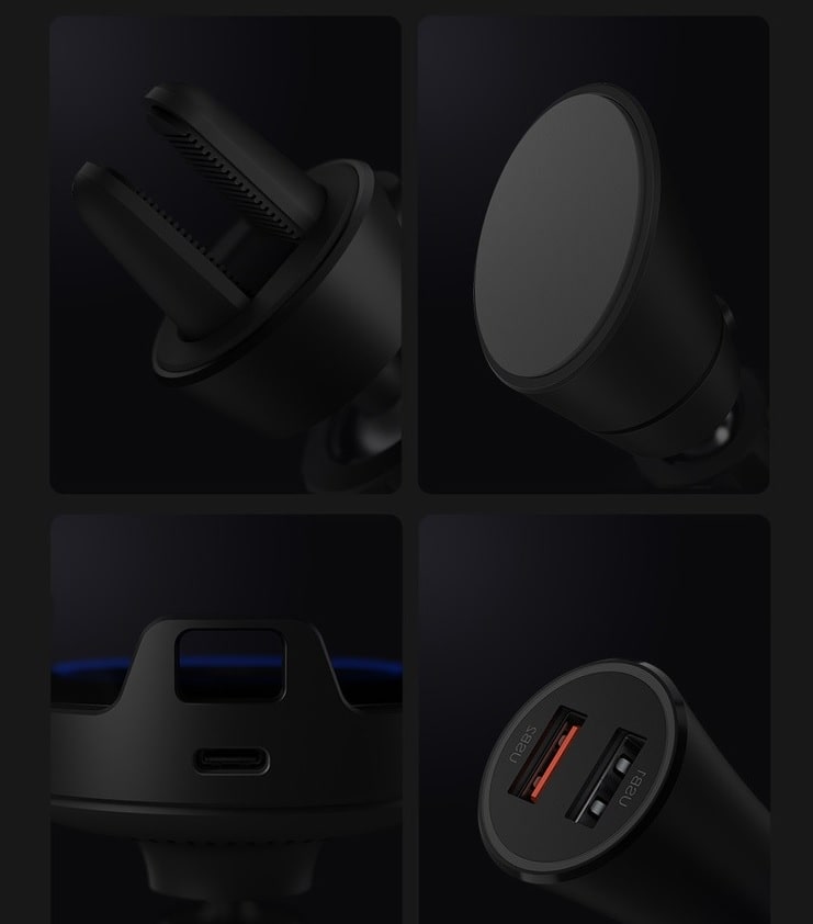 Сенсорный автомобильный держатель с беспроводной зарядкой Xiaomi WCJ02ZM черный Сенсорный автомобильный держатель с беспроводной зарядкой Xiaomi WCJ02ZM черный