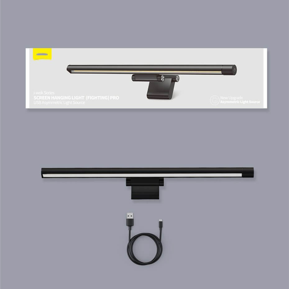 Светодиодная лампа-скринбар Baseus i-wok Series USB Asymmetric DGIWK-P01 - картинка Светодиодная лампа-скринбар Baseus i-wok Series USB Asymmetric DGIWK-P01 - фото