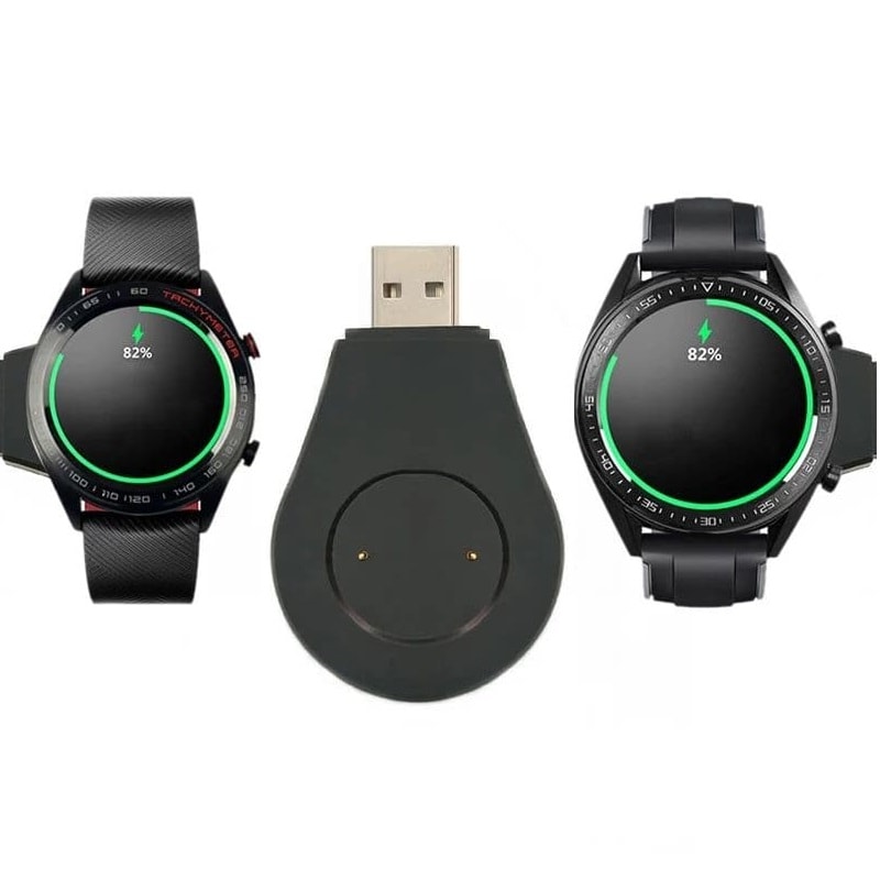 USB зарядное для Huawei Watch GT, GT 2, Honor Watch Magic черного цвета