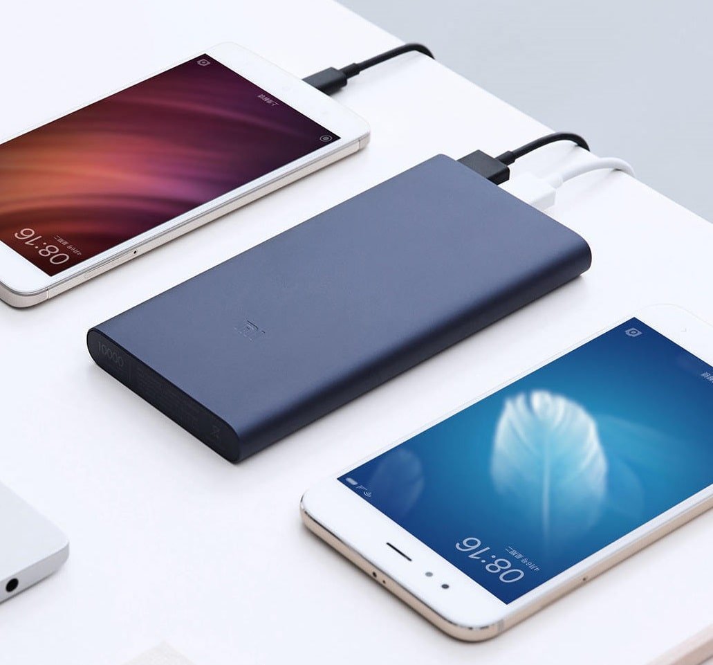 Внешний аккумулятор Xiaomi Mi Power Bank 2s PLM09ZM 10000 mAh тёмно-синий Внешний аккумулятор Xiaomi Mi Power Bank 2s PLM09ZM 10000 mAh тёмно-синий