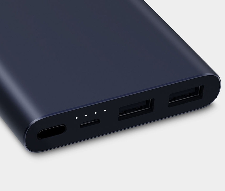 Внешний аккумулятор Xiaomi Mi Power Bank 2s PLM09ZM 10000 mAh тёмно-синий Внешний аккумулятор Xiaomi Mi Power Bank 2s PLM09ZM 10000 mAh тёмно-синий