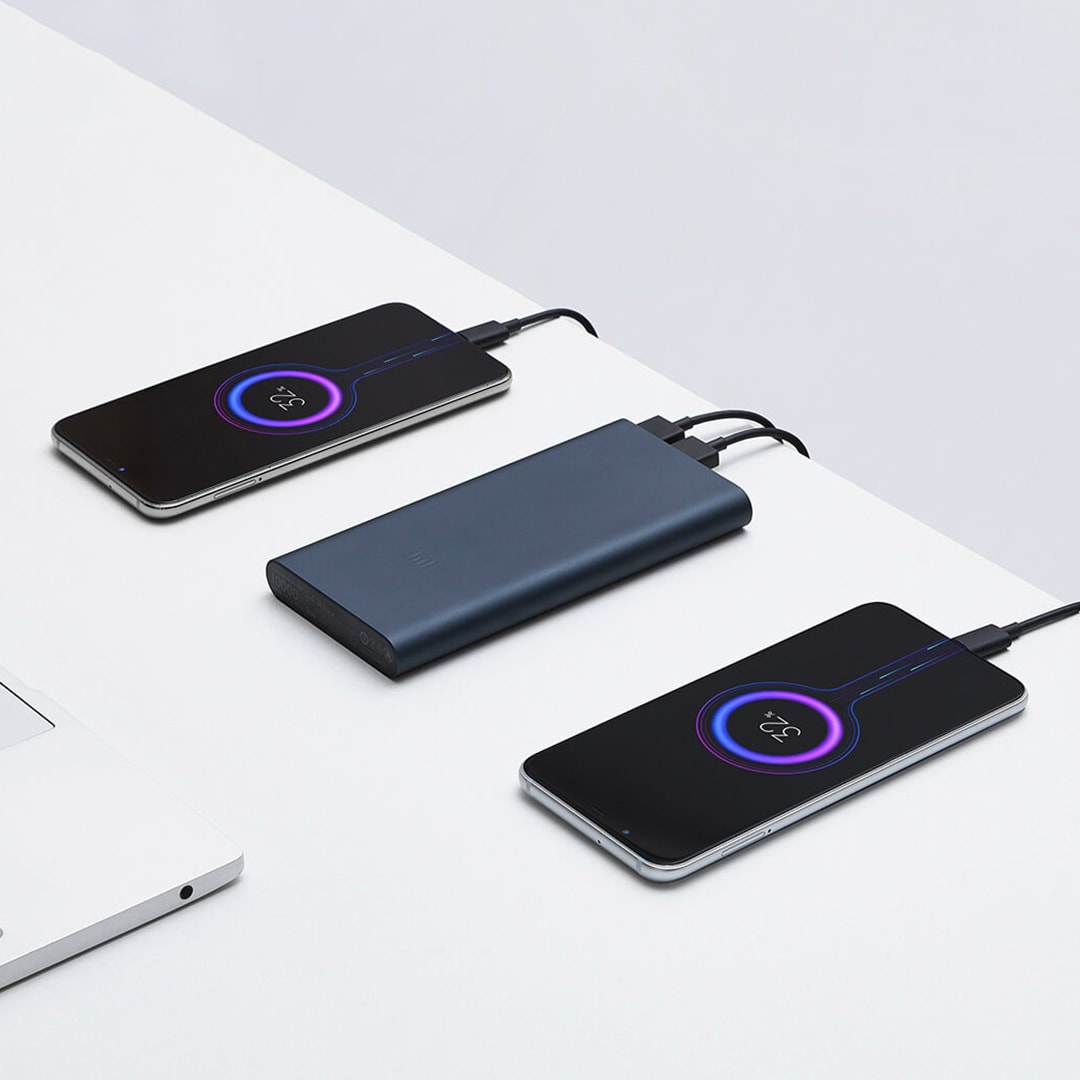 Внешний аккумулятор Xiaomi Mi Power Bank 3 (PLM13ZM) 10000 mAh темно-синий Внешний аккумулятор Xiaomi Mi Power Bank 3 (PLM13ZM) 10000 mAh темно-синий