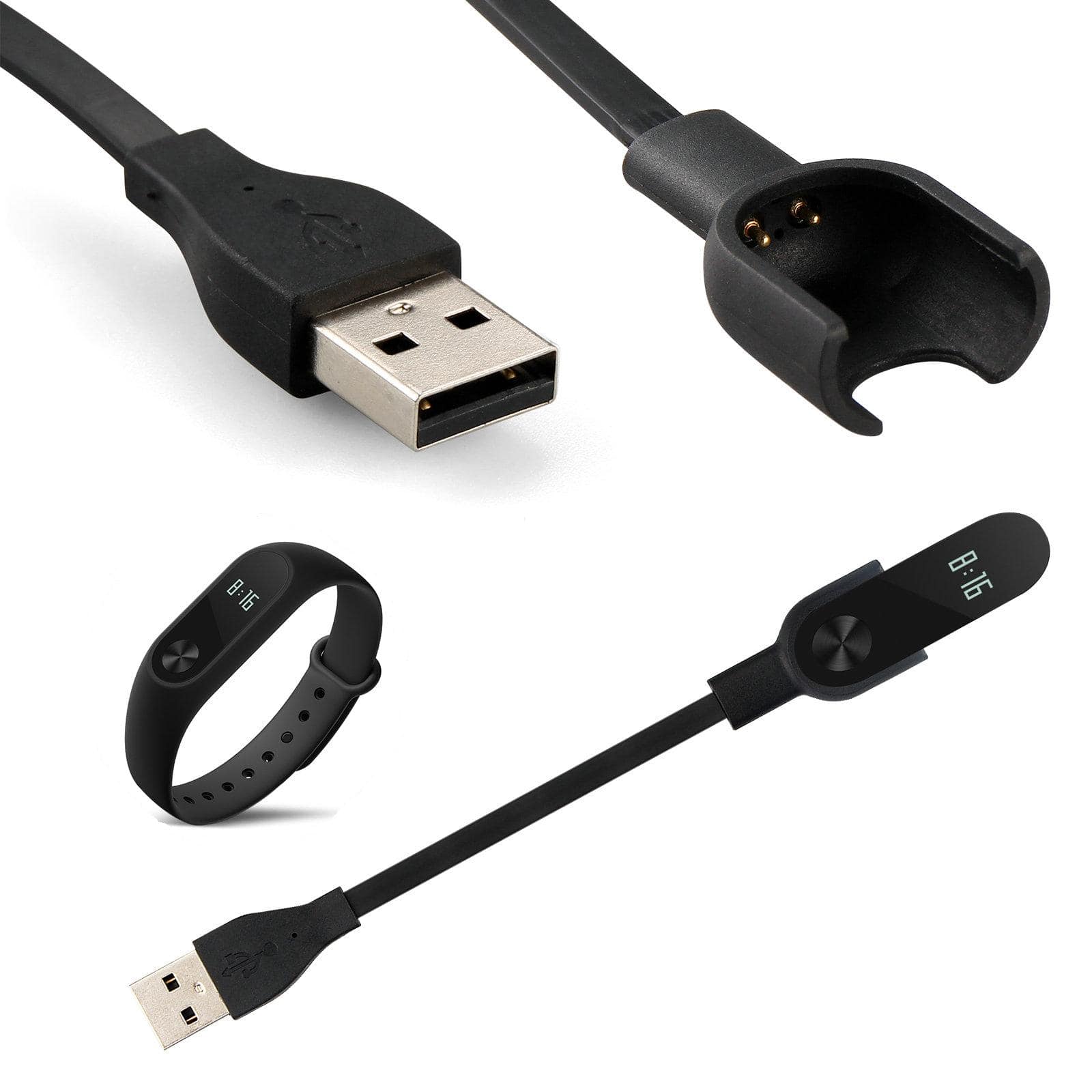 Зарядное устройство USB для Xiaomi Mi Band 2 оригинальное XMCDQ01HM чёрный Зарядное устройство USB для Xiaomi Mi Band 2 оригинальное XMCDQ01HM чёрный