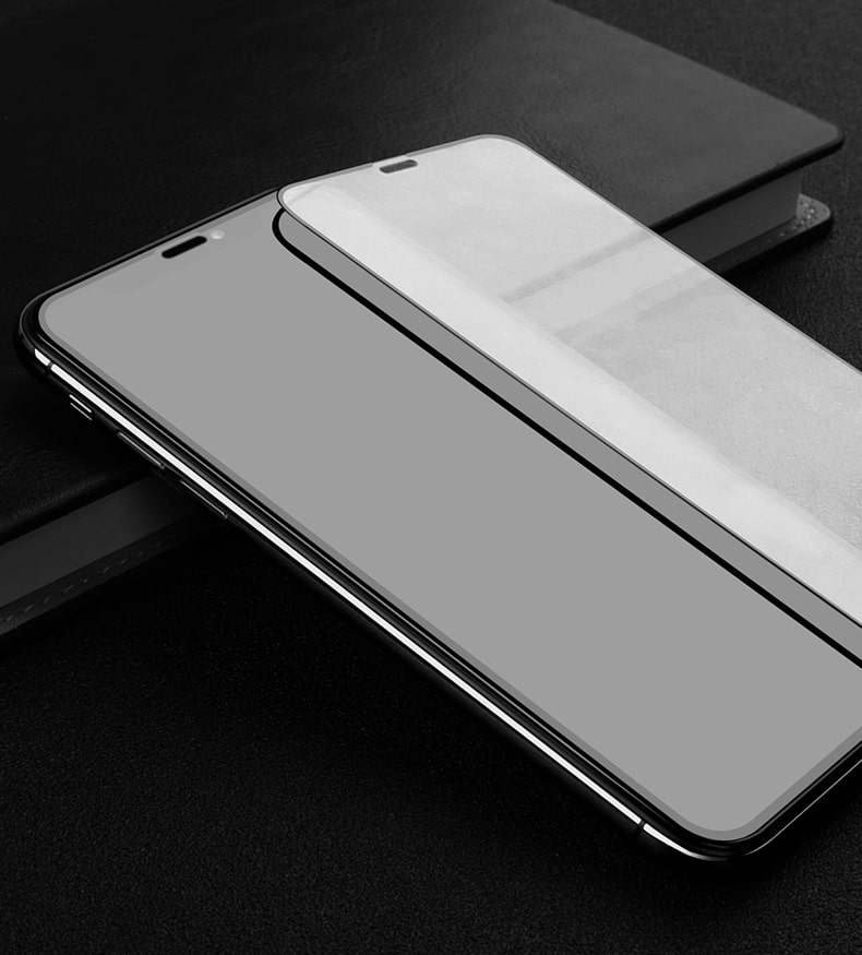 Защитное стекло для Iphone XS Max с полной проклейкой 10D черного цвета