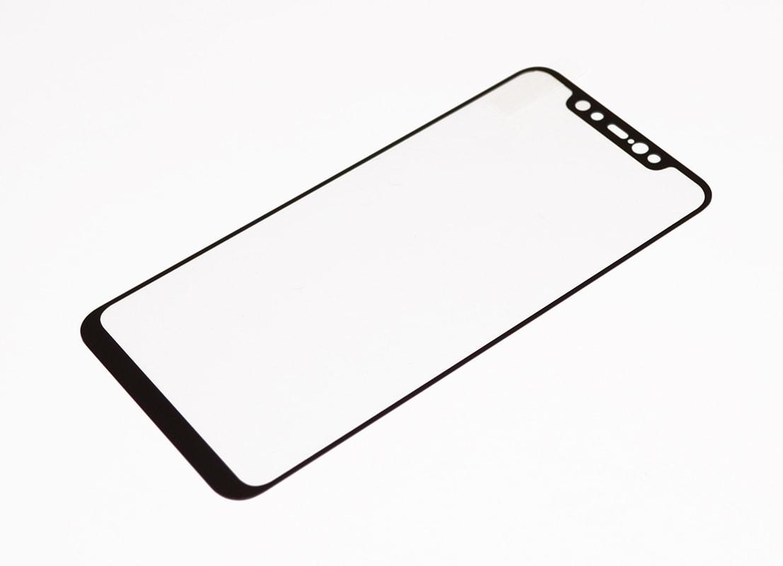 Защитное стекло на весь экран для Xiaomi Mi8 полная клеевая основа черный